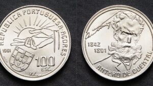 Португалія 100 ескудо - Антеру де Кенталь - 1991 рік - Зображення 1