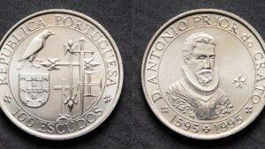 Португалія 250 ескудо - 400-та річниця Смерть Антоніо де До Крату - 1995 рік - Зображення 1