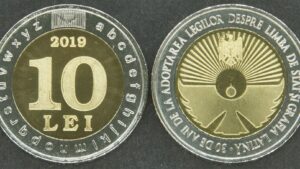 Молдова 10 леїв - 30 років державної мови і латинської писемності - 2019 рік - Зображення 1