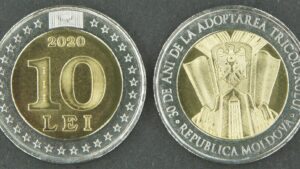 Молдова 10 леїв - 30 років Національному прапору Молдови - 2020 рік - Зображення 1