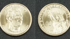 США 1 долар - 5 президент Джеймс Монро (1817-1825) - 2008 рік - Зображення 1
