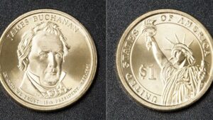 США 1 долар - 15 президент Джеймс Б'юкенен (1857-1861) - 2010 рік - Зображення 1