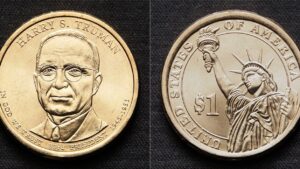 США 1 долар - 33 президент Гаррі Трумен (1945-1953) - 2015 рік - Зображення 1