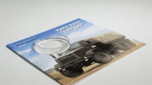Блістер для монети - 10 гривень - КрАЗ-6322 “Солдат” - вид під кутом
