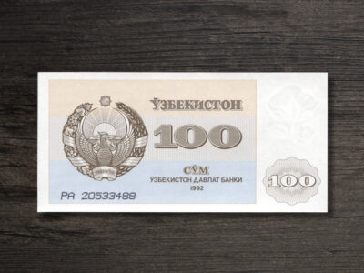 Банкнота Узбекистан 100 сум - 1992 рік - аверс