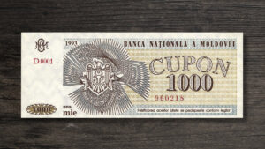 Банкнота Молдова 1000 купонів - 1992 рік - аверс