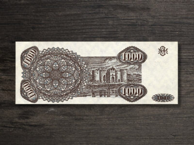 Банкнота Молдова 1000 купонів - 1992 рік - реверс