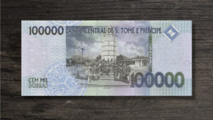 Банкнота Сан-Томе і Принсіпі 100000 добр - 2013 рік - реверс