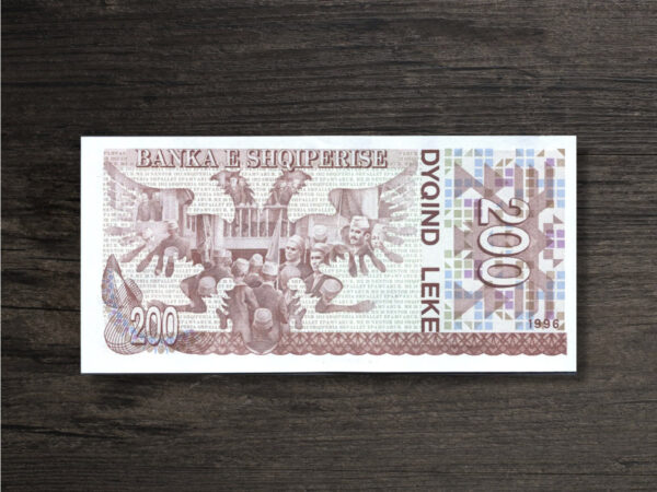 Банкнота Албанія 200 леків - 1994 рік - реверс