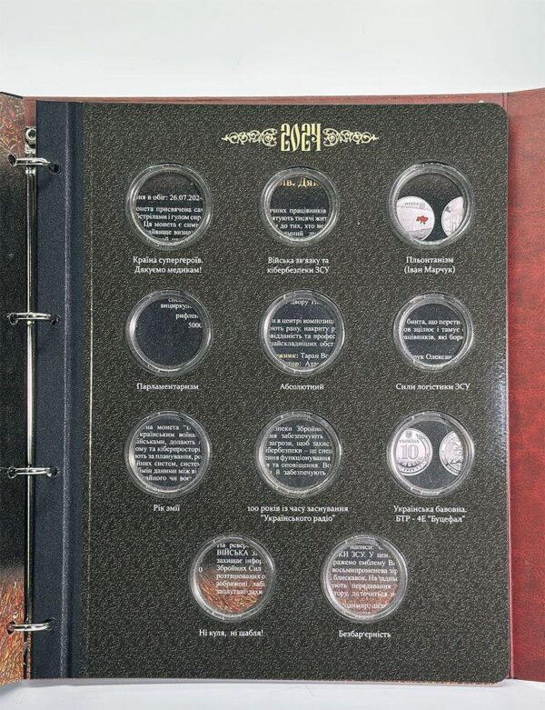 Папка-альбом для юбілейних монет України 2024 року - 2 сторінка