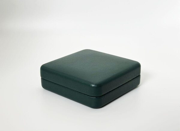 Футляр для срібних монет України зелений з екошкіри закритий