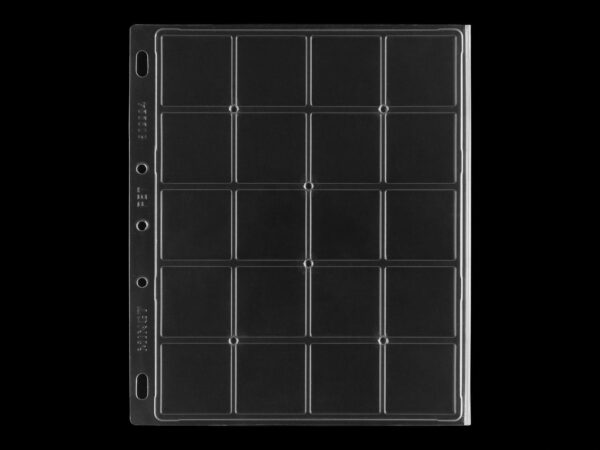 Mingt аркуші для монет в квадратних капсулах