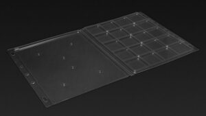 Mingt аркуші для монет в квадратних капсулах розкритий