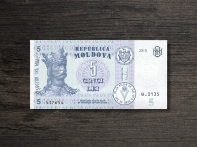Банкнота Молдова 5 леїв - 2015 рік - аверс