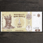 Банкнота Молдова 1 лей - 2006 рік - аверс