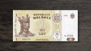 Банкнота Молдова 1 лей - 2006 рік - аверс
