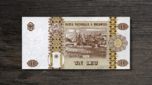 Банкнота Молдова 1 лей - 2006 рік - реверс