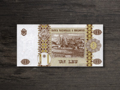 Банкнота Молдова 1 лей - 2006 рік - реверс