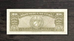 Банкнота Куба 20 песо - 1958 рік - реверс
