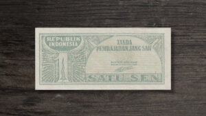 Банкнота Індонезія 1 сен - 1945 рік - аверс