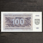 Банкнота Литва 100 талонів - 1992 рік - аверс
