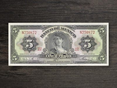 Банкнота Мексика 5 песо - 1963 рік - аверс