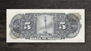 Банкнота Мексика 5 песо - 1963 рік - реверс