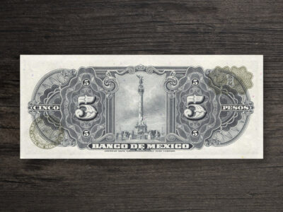 Банкнота Мексика 5 песо - 1963 рік - реверс