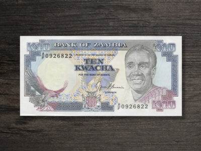 Банкнота Замбія 10 квач - 1989 рік - аверс
