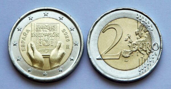 Монета Іспанія 2 євро - Реформа статті 49 Конституції Іспанії - 2026 рік Монета Іспанія 2 євро - Реформа статті 49 Конституції Іспанії - 2026 рік