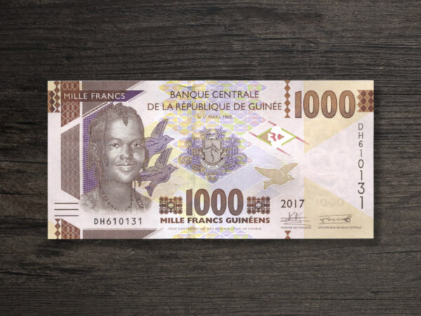 Банкнота Гвінея 1000 франків - 2017 рік - аверс Банкнота Гвінея 1000 франків - 2017 рік - аверс