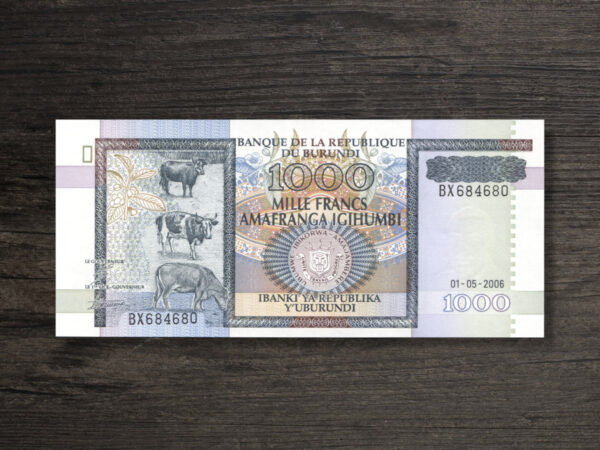 Банкнота Бурунді 1000 франків - 2006 рік - аверс