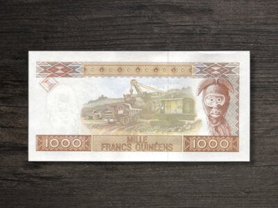 Банкнота Гвінея 1000 франків - 1998 рік - реверс