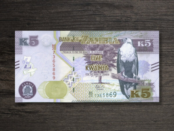 Банкнота Замбія 5 квач - 2020 рік - аверс