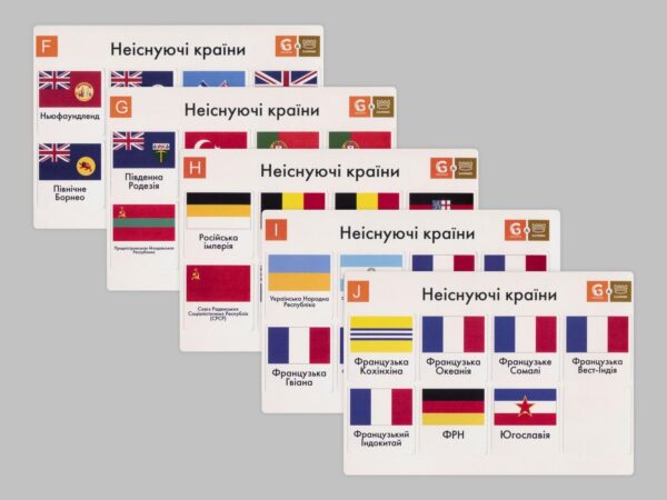 Kammer вкладки із прапорами країн для оформлення колекції монет - Неіснуючі країни
