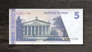 Банкнота Киргизстан 5 сомів - 1994 рік - реверс