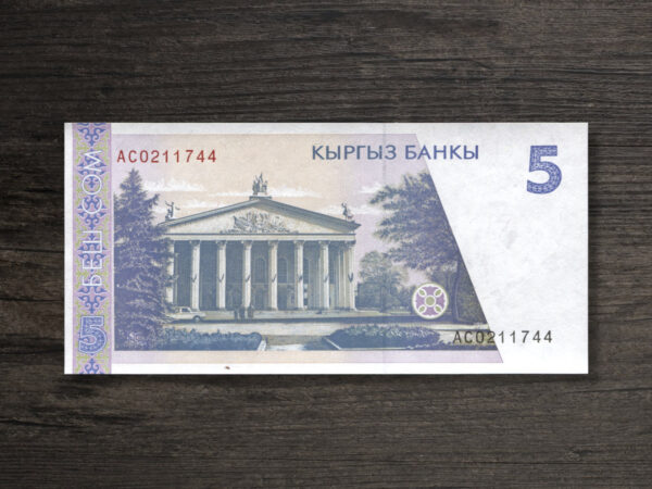 Банкнота Киргизстан 5 сомів - 1994 рік - реверс