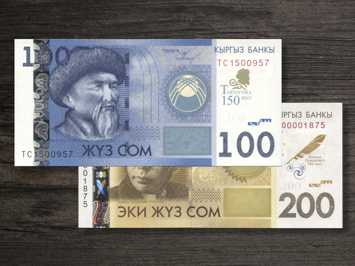 Киргизстан набір юбілейних банкнот в буклетах 2009-2010 років