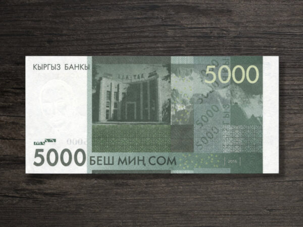 Банкнота Киргизстан 5000 сомів - 2016 рік - реверс